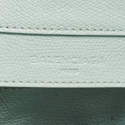 مملوكة مسبقًا Balenciaga Light Turquoise Leather Mini Papier A4 Tote