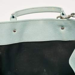 مملوكة مسبقًا Balenciaga Light Turquoise Leather Mini Papier A4 Tote