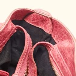 Pre Owned Balenciaga Fuchsia Leather GGH Part Time Bag