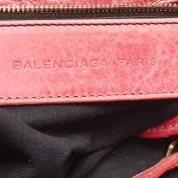 Pre Owned Balenciaga Fuchsia Leather GGH Part Time Bag