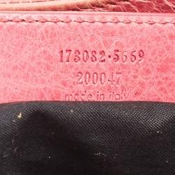 Pre Owned Balenciaga Fuchsia Leather GGH Part Time Bag