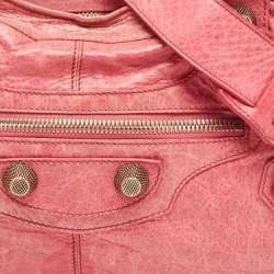 Pre Owned Balenciaga Fuchsia Leather GGH Part Time Bag