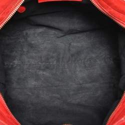 Pre Owned Balenciaga Red Leather Giant Hardware Part Time Tote