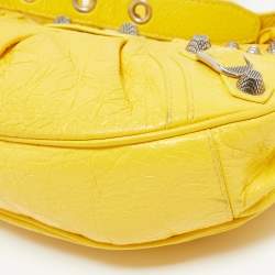 Balenciaga Mustard Leather XS Le Cagole Shoulder Bag