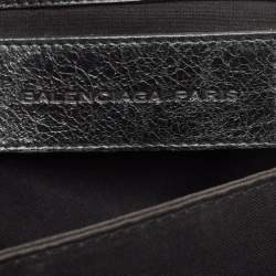 Balenciaga Dark Green Leather GSH Classic Envelope Clutch