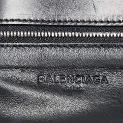 Balenciaga Blue Alligator Leather Cable Handle Tote