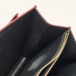 Pre Owned Balenciaga Burgundy Croc Embossed Leather Sharp Shoulder Bag