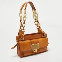 مملوكة مسبقًا Balenciaga Tan Leather Cherche Midi Shoulder Bag