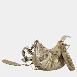 Balenciaga Gold Metallic Leather Le Cagole XS Shoulder Bag