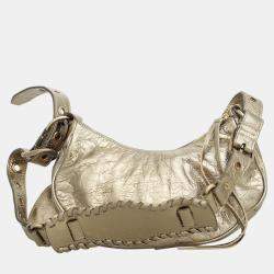 Balenciaga Gold Metallic Leather Le Cagole XS Shoulder Bag