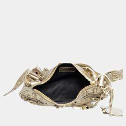 Balenciaga Gold Metallic Leather Le Cagole XS Shoulder Bag