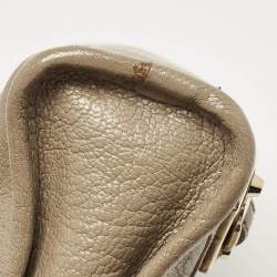 Pre Owned Balenciaga Beige Leather Nano Classic City Tote