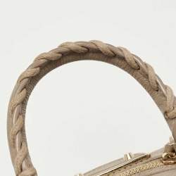 Pre Owned Balenciaga Beige Leather Nano Classic City Tote