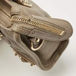 Pre Owned Balenciaga Beige Leather Nano Classic City Tote