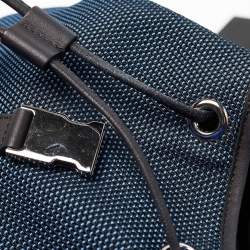 Balenciaga Tricolor Nylon and Leather Daypack Drawstring Backpack