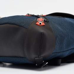 Balenciaga Tricolor Nylon and Leather Daypack Drawstring Backpack