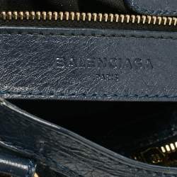 Pre Owned Balenciaga Navy Blue Leather Mini Classic City Bag