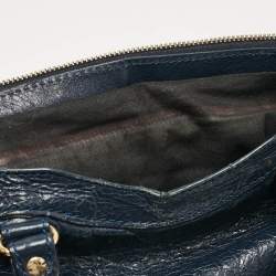 Pre Owned Balenciaga Navy Blue Leather Mini Classic City Bag