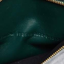 Balenciaga Green Croc Embossed Leather Small Hourglass Top Handle Bag