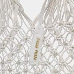 Pre Owned Miu Miu Woven Nappa Mesh Bag