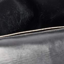 Pre Owned Balenciaga Black Diagonal Logo Fabric and Leather BB Charm Shoulder Bag