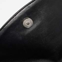 Pre Owned Balenciaga Black Diagonal Logo Fabric and Leather BB Charm Shoulder Bag