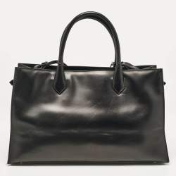 Balenciaga Black Leather Padlock Work S Bag