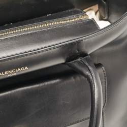 Balenciaga Black Leather Padlock Work S Bag