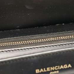 Balenciaga Black Leather Padlock Work S Bag