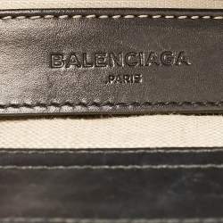 Balenciaga Black Leather Padlock Work S Bag