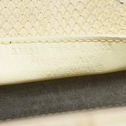 Pre Owned Balenciaga Light Yellow Snakeskin Mini Papier A4 Tote