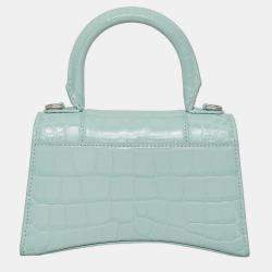 Balenciaga Crocodile Embossed Hourglass XS Bag