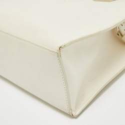 Pre Owned Balenciaga Off White Leather Mini All Afternoon Tote