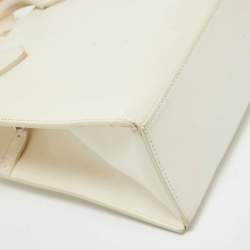 Pre Owned Balenciaga Off White Leather Mini All Afternoon Tote