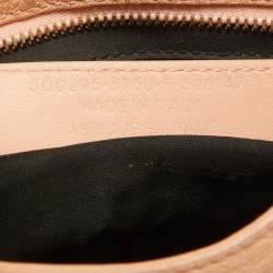 Pre Owned Balenciaga Peach Leather Mini Classic Metallic Edge City Bag