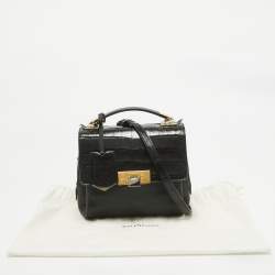 Pre Owned Balenciaga Black Alligator and Leather Le Dix Cartable Top Handle Bag