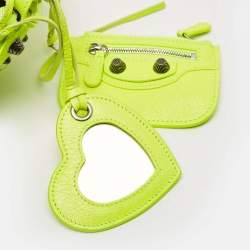 Balenciaga Neon Green Leather XS Le Cagole Shoulder Bag
