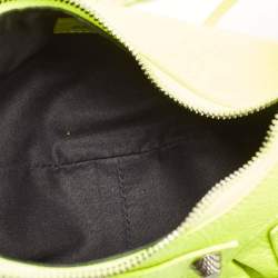 Balenciaga Neon Green Leather XS Le Cagole Shoulder Bag