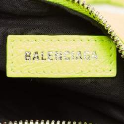 Balenciaga Neon Green Leather XS Le Cagole Shoulder Bag