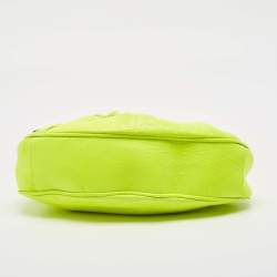 Balenciaga Neon Green Leather XS Le Cagole Shoulder Bag