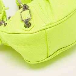 Balenciaga Neon Green Leather XS Le Cagole Shoulder Bag