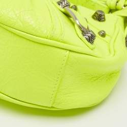 Balenciaga Neon Green Leather XS Le Cagole Shoulder Bag