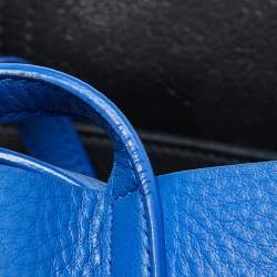 Pre Owned Balenciaga Blue Leather Bazar Shopper Tote