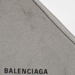 Balenciaga Silver Glitter Triangle Clutch