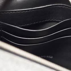 Balenciaga Silver Glitter Triangle Clutch