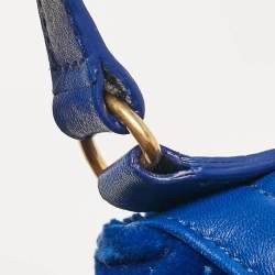 Balenciaga Blue Leather Souvenir Crossbody Bag