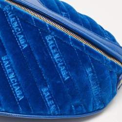 Balenciaga Blue Leather Souvenir Crossbody Bag
