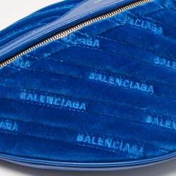 Balenciaga Blue Leather Souvenir Crossbody Bag