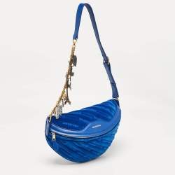 Balenciaga Blue Leather Souvenir Crossbody Bag