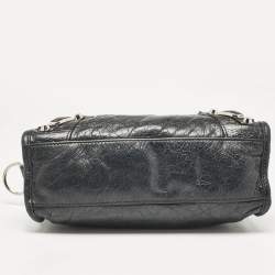 Pre Owned Balenciaga Black Leather Mini Classic City Bag